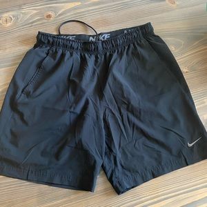 black nike running shorts